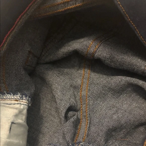 Levi's 512 Dark Indigo perfect slimming Capri SZ 10 high rise wide leg NWOT - Picture 11 of 15